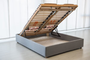 letto contenitore aperto con rete